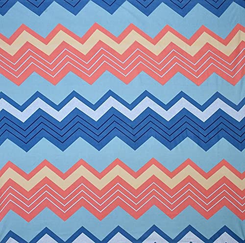 MORADO Premium Glace Cotton Geometric Design Duvet Cover - Single, Multicolor with Zipper - Image 2