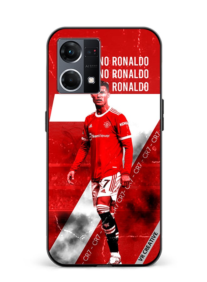 VR CREATIVE Protective Case Cover For Oppo Reno8 4G Cr7 Design Multicolour - Image 1