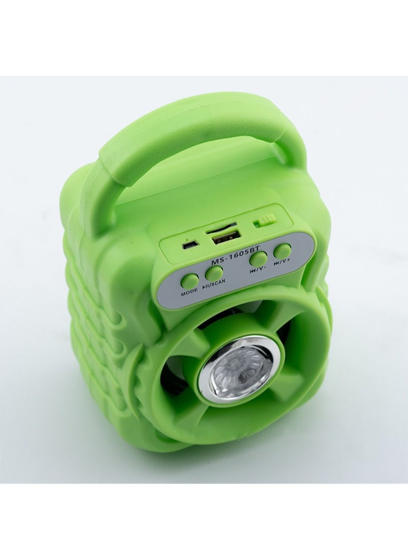 Sharpdo - Portable Bluetooth Speaker Mini Computer Audio  Subwoofer Speaker Green - Image 1