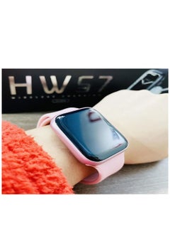 Wearfit Pro Smart Watch Full Screen Supports Wireless Charging 45mm - Pink  - Image 2