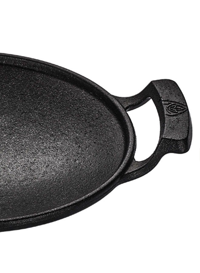 أيه بي أم ABM مقلاة ضحلة من الحديد الزهر مع حامل - طبق من حديد الزهر - 24 سم - صنع في تركيا - Image 4