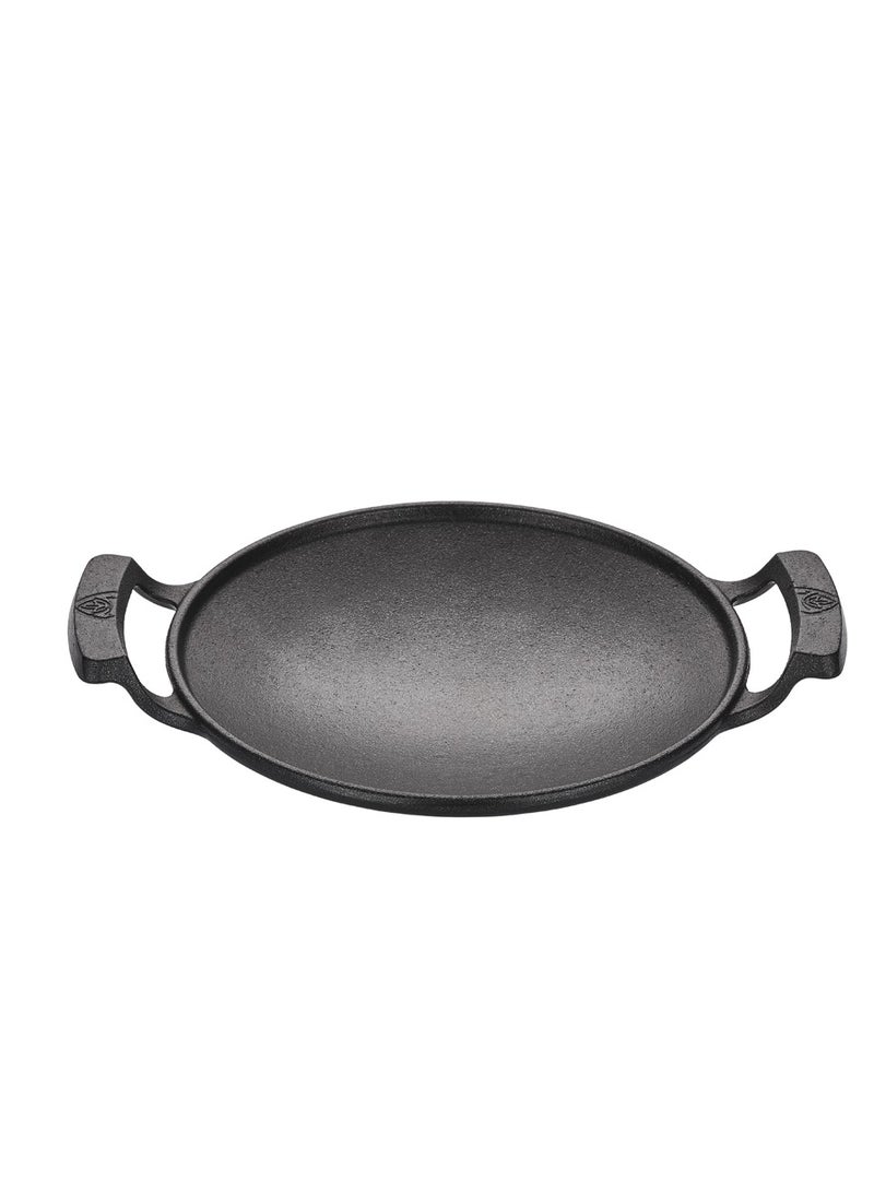 أيه بي أم ABM مقلاة ضحلة من الحديد الزهر مع حامل - طبق من حديد الزهر - 24 سم - صنع في تركيا - Image 3