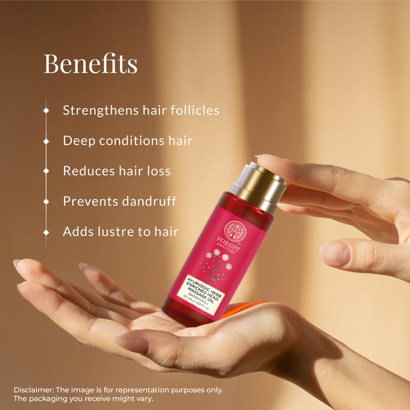 Forest Essentials Ayurvedic Herb Enriched Head Massage Oil - Bhring Raj 200ml Free Expedited Shipping! - Image 2