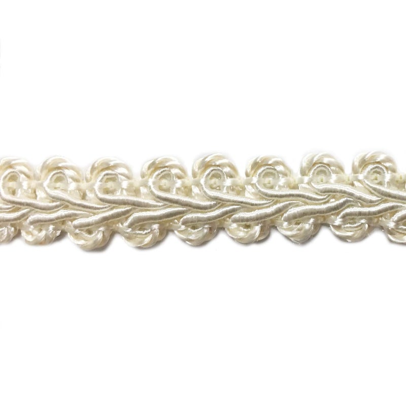 BEL AVENIR Braid Trim 12 inch 136 Yards French Gimp Basic Sewing Polyester DIY Crafts Costume Home Decorative Ivory