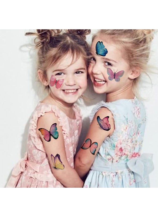 CHARLENT - Glitter Butterfly Temporary Tattoos for Girls - 14 Sheets Glitter Butterfly Tattoos for Girls Birthday Party Favors Goodie Bag Fillers - Image 1