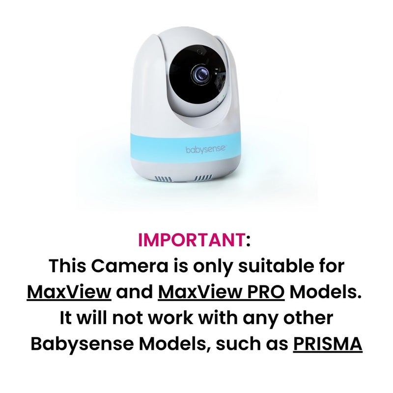 Babysense Add On Camera Video Baby Monitor MaxView, Remote Pan Tilt Zoom, Two-Way Talk-Back Audio, Long Range, Night Vision, RGB Night Light, Lullabies, Temperature Monitoring - Image 2