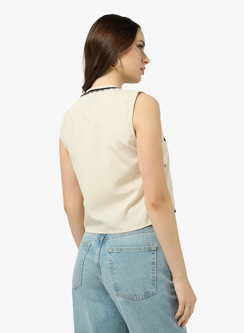 Ginger Boho Embroidered Vest Top
