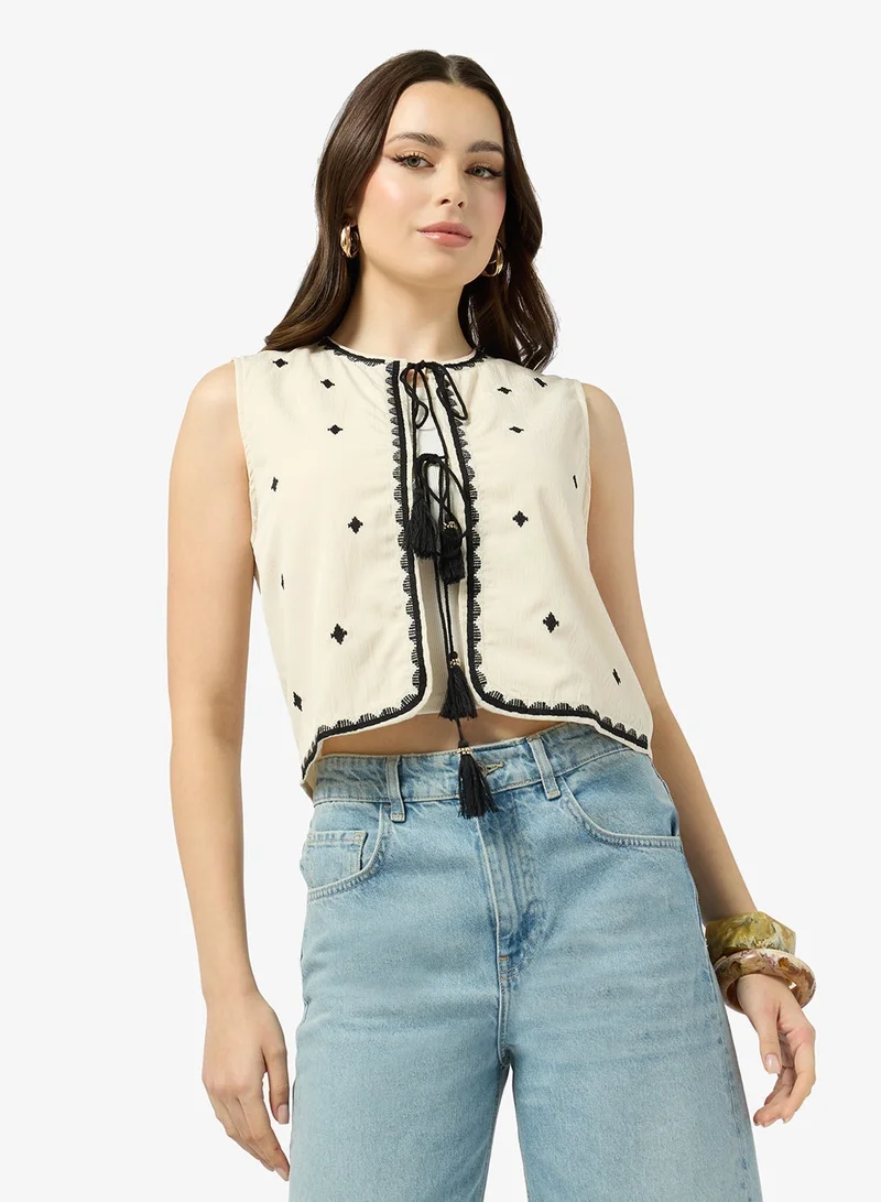 Ginger Boho Embroidered Vest Top