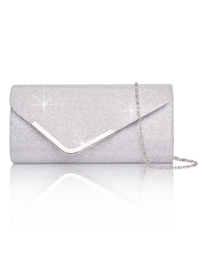 Larcenciel حقائب كلاتش للنساء حقيبة كلاتش ظرف لامعة مزينة بالخرز مع سلسلة حقيبة سهرة عصرية متلألئة لحفلات التخرج - Image 1