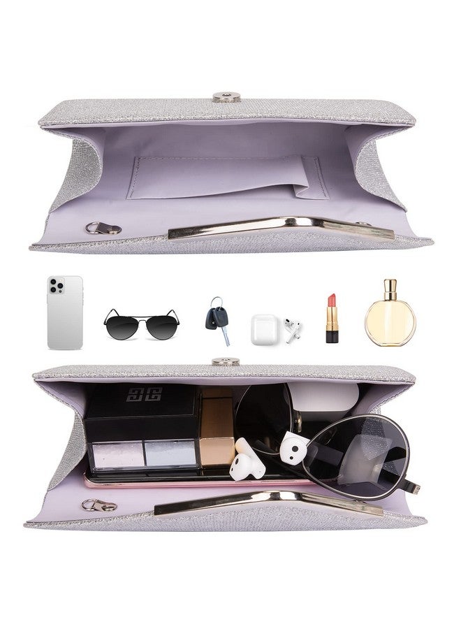 Larcenciel حقائب كلاتش للنساء حقيبة كلاتش ظرف لامعة مزينة بالخرز مع سلسلة حقيبة سهرة عصرية متلألئة لحفلات التخرج - Image 4