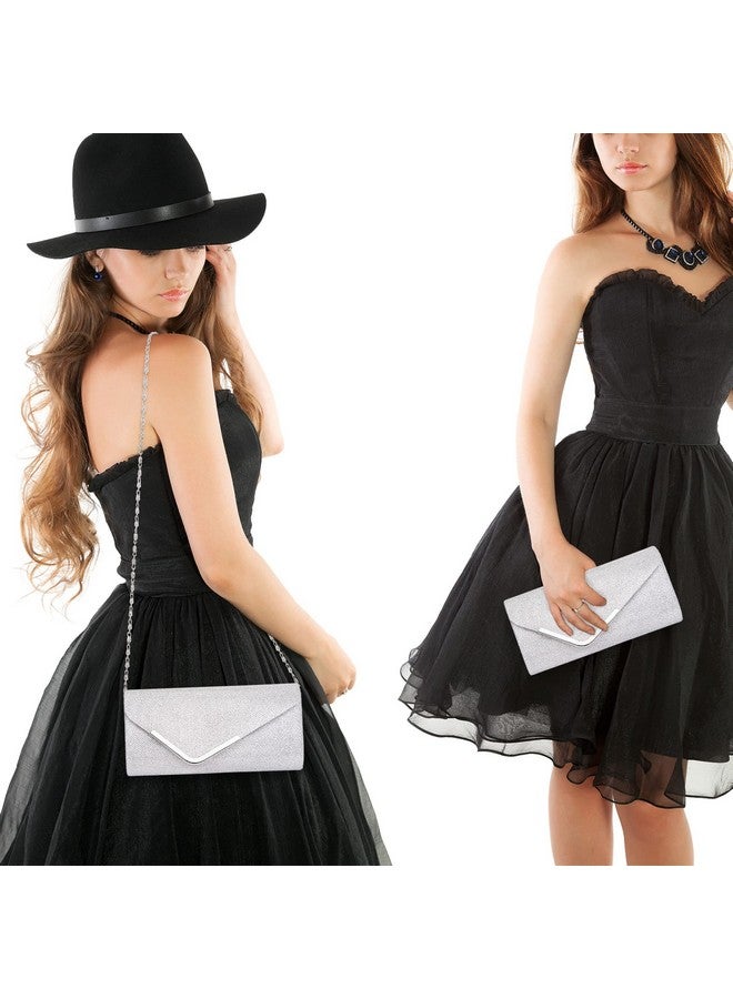 Larcenciel حقائب كلاتش للنساء حقيبة كلاتش ظرف لامعة مزينة بالخرز مع سلسلة حقيبة سهرة عصرية متلألئة لحفلات التخرج - Image 2