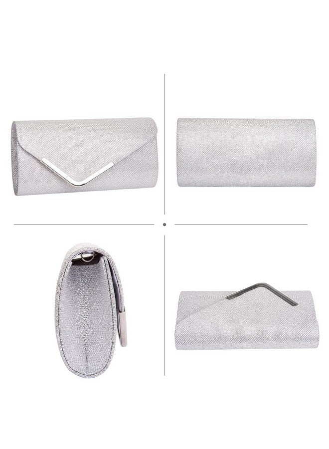 Larcenciel حقائب كلاتش للنساء حقيبة كلاتش ظرف لامعة مزينة بالخرز مع سلسلة حقيبة سهرة عصرية متلألئة لحفلات التخرج - Image 3