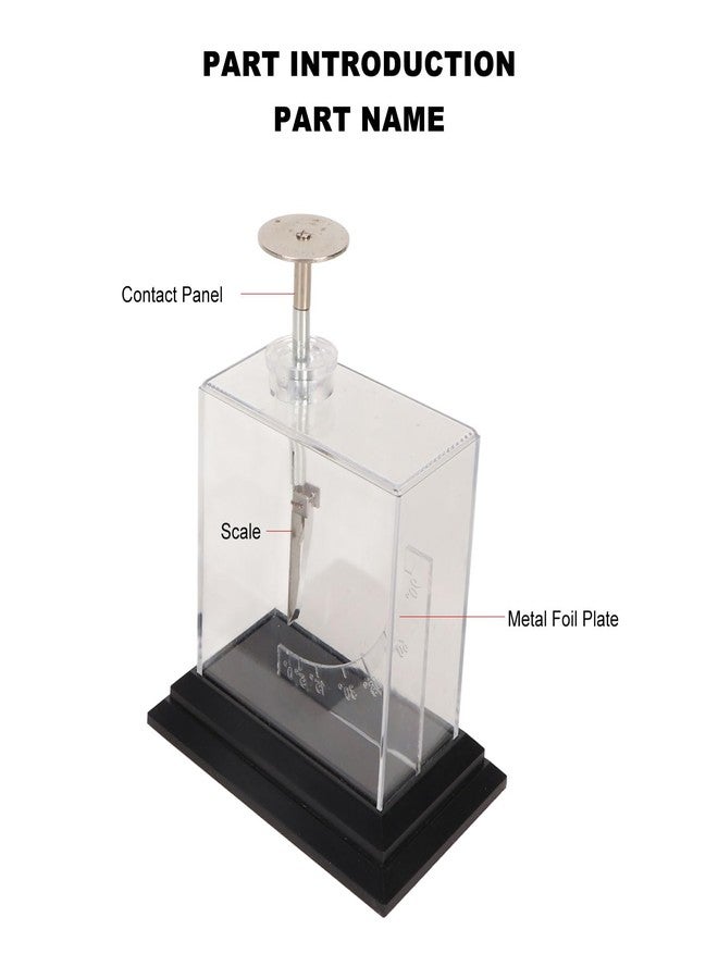 HAOHIZE Foil Electroscope,Foil Electroscope Compact Structure High Sensitity Precise Scale Physics Electrometer for Teaching Aids Experiments - Image 3