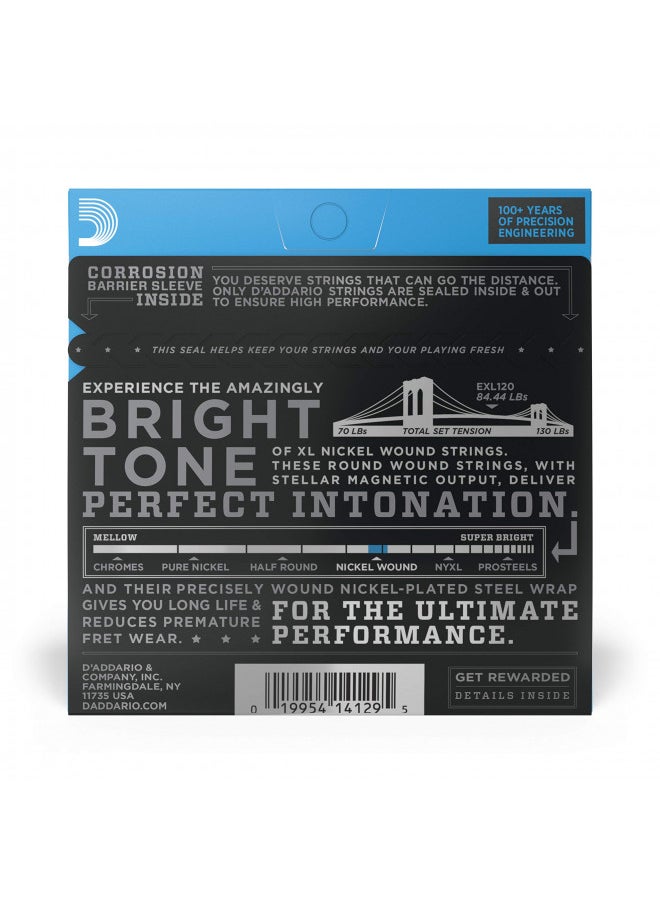 D'Addario Guitar Strings - XL Nickel Electric Guitar Strings - EXL120 - Perfect Intonation, Consistent Feel, Reliable Durability - For 6 String Guitars - 09-42 Super Light - pzsku/Z0550BC9CB2BCE060DE9CZ/45/_/1731077891/b24dea61-ae02-449c-944d-2cf3c7e2771f