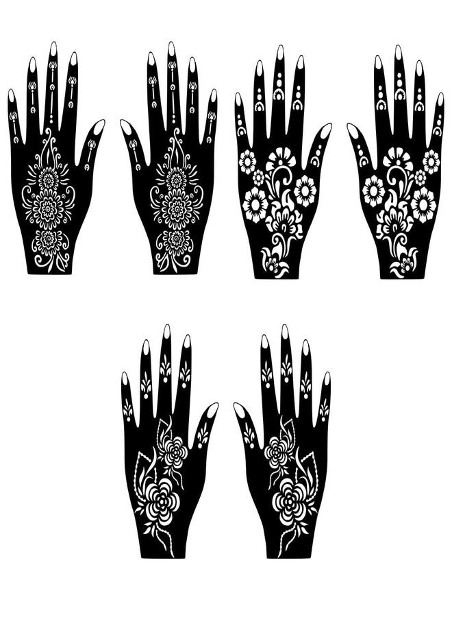 VANVATI Petal Line Mehndi Stencil Sticker with Creative Palm Design for Wedding Days - Image 3