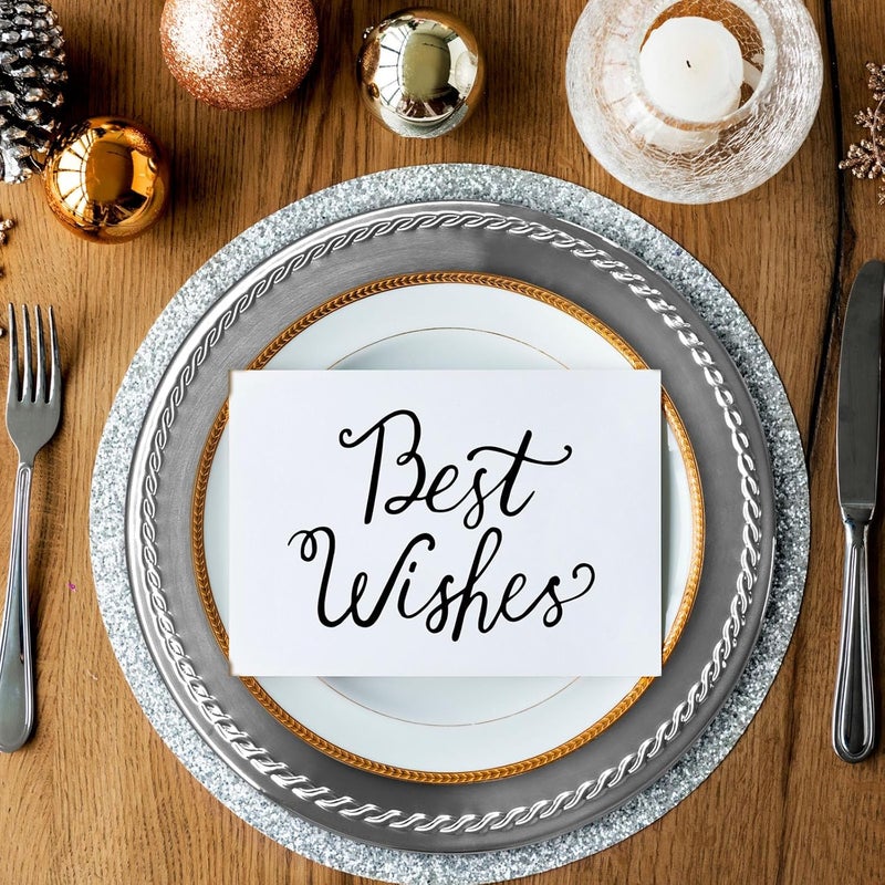 Brightalk 13Inch Stainless Steel Twist Pattern Charger Plates 6 Pcs Silver Dinner Plate Chargers Round Server Ware Charger Plate - Image 5