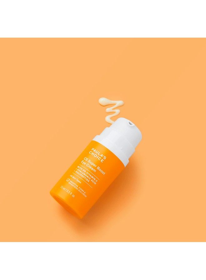 PAULA'S CHOICE كريم العين سوبر بوست C5 مع 5% فيتامين C وحمض الهيالورونيك والببتيدات للعيون المنتفخة والهالات السوداء والخطوط الدقيقة وتجاعيد الزاوية الخارجية 0.5 أونصة سائلة - Image 3