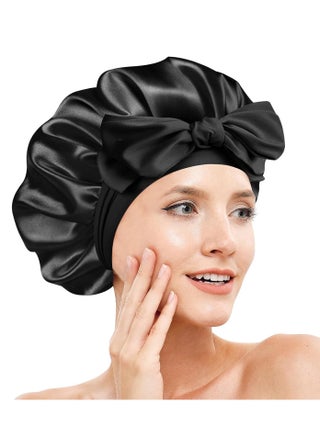 Satin Silk Bonnet for Sleeping Women, Double Layer Silk Sleep Shower Cap, Soft Satin Lined Bonnet with Tie Band for Natural & Curly Hair - pzsku/Z0550E1146B1A075D2123Z/45/1743990516/5805a36d-0dd1-4c71-8903-aad5cb2d0806