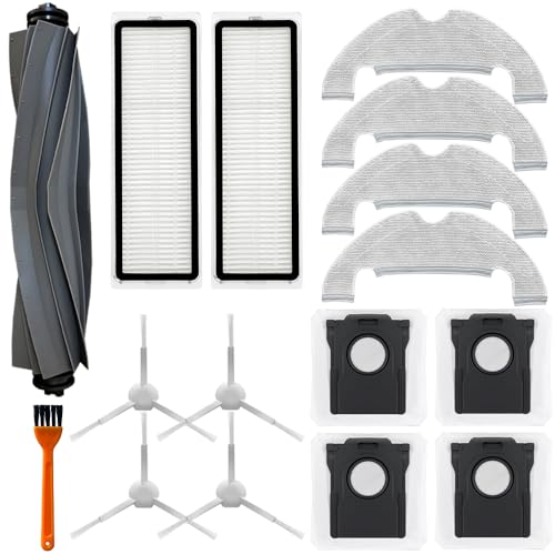 Zengerent D10 Plus gen 2 Replacement Parts Accessories Compatible with Dreame D10 Plus Gen 2 Robot Vacuum Cleaner, Including 1 Main Brush, 2 Hepa Filters, 4 Mop Pads, 4 Edge-Sweeping Brushes, 4 Dust Bag - Image 1