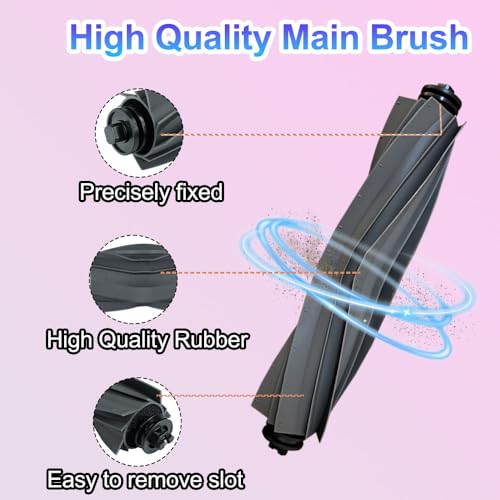 Zengerent D10 Plus gen 2 Replacement Parts Accessories Compatible with Dreame D10 Plus Gen 2 Robot Vacuum Cleaner, Including 1 Main Brush, 2 Hepa Filters, 4 Mop Pads, 4 Edge-Sweeping Brushes, 4 Dust Bag - Image 5
