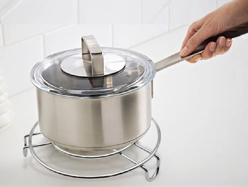 SBA PRIMEStainless Steel Trivet Heat Resistant Hot Plate Dishes Holder Trivet Round Steamer Rack Stand Steel Pot Cooker Donga Stand 1 - Image 3
