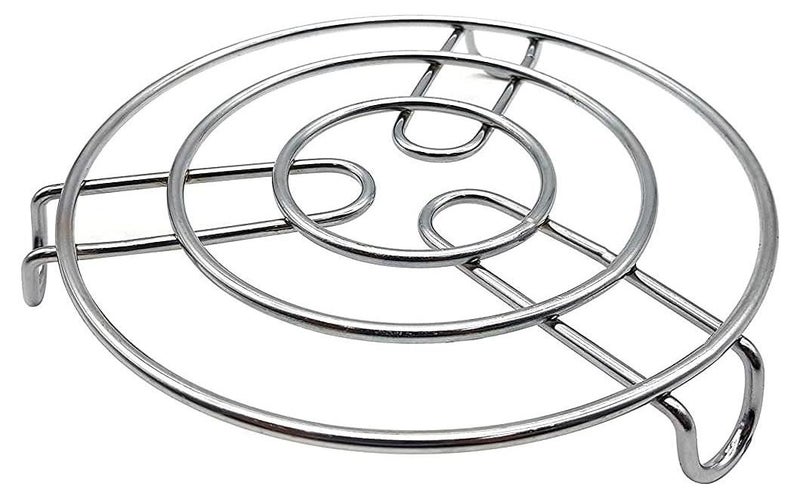 SBA PRIMEStainless Steel Trivet Heat Resistant Hot Plate Dishes Holder Trivet Round Steamer Rack Stand Steel Pot Cooker Donga Stand 1 - Image 1