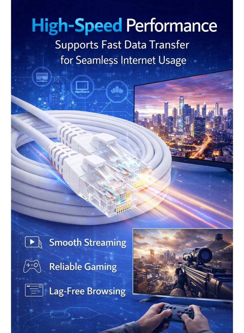 ​كابل كونف كابل إيثرنت Cat6 عالي السرعة لشبكة LAN بطول 60 مترًا - Image 2