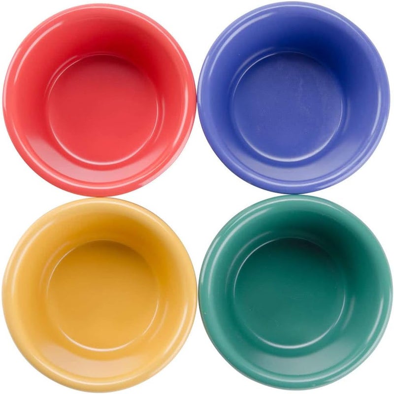 GET RM400MIX Mix Pack of 4 Mardi Gras Colors 4 oz Ramekin Break Resistant Dishwasher Safe Melamine Plastic Ramekins Collection Pack of 12 - Image 5