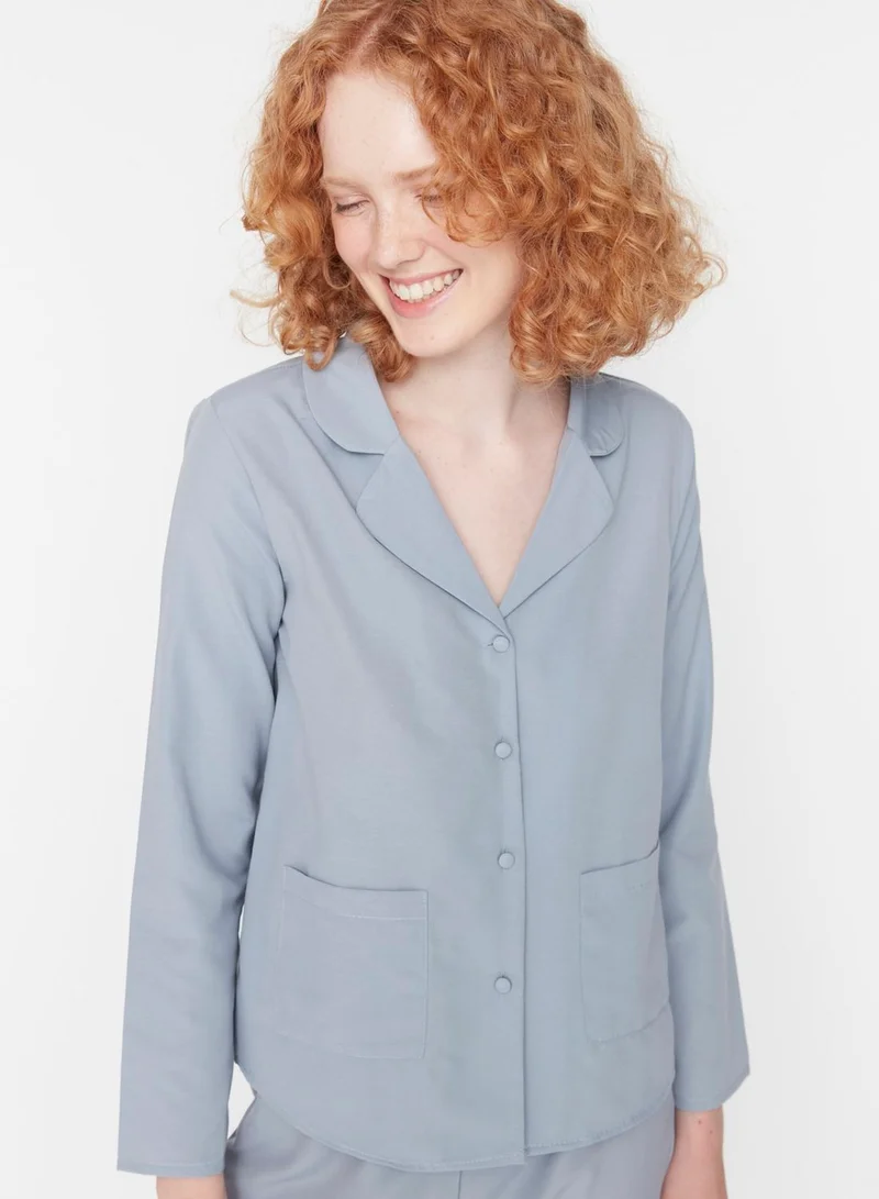 trendyol Collar Detailed Top & Pajamas Set