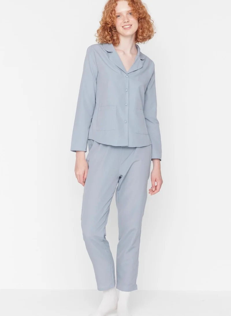 trendyol Collar Detailed Top & Pajamas Set