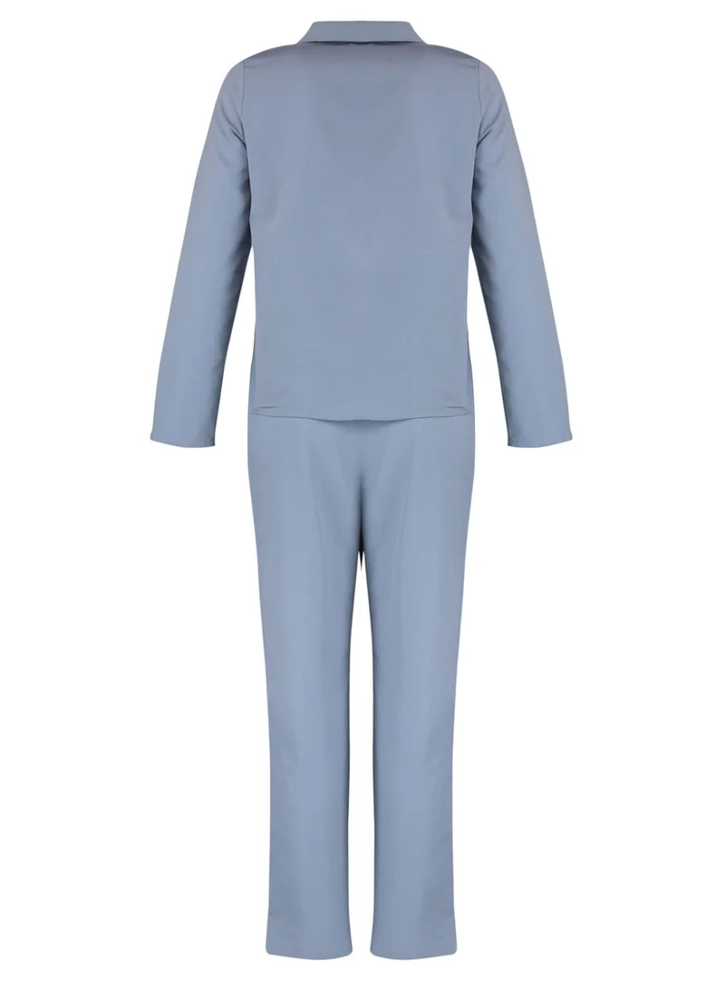trendyol Collar Detailed Top & Pajamas Set