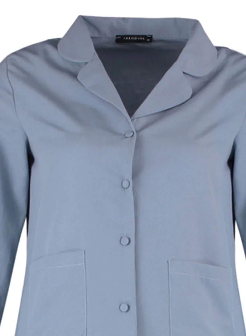 trendyol Collar Detailed Top & Pajamas Set