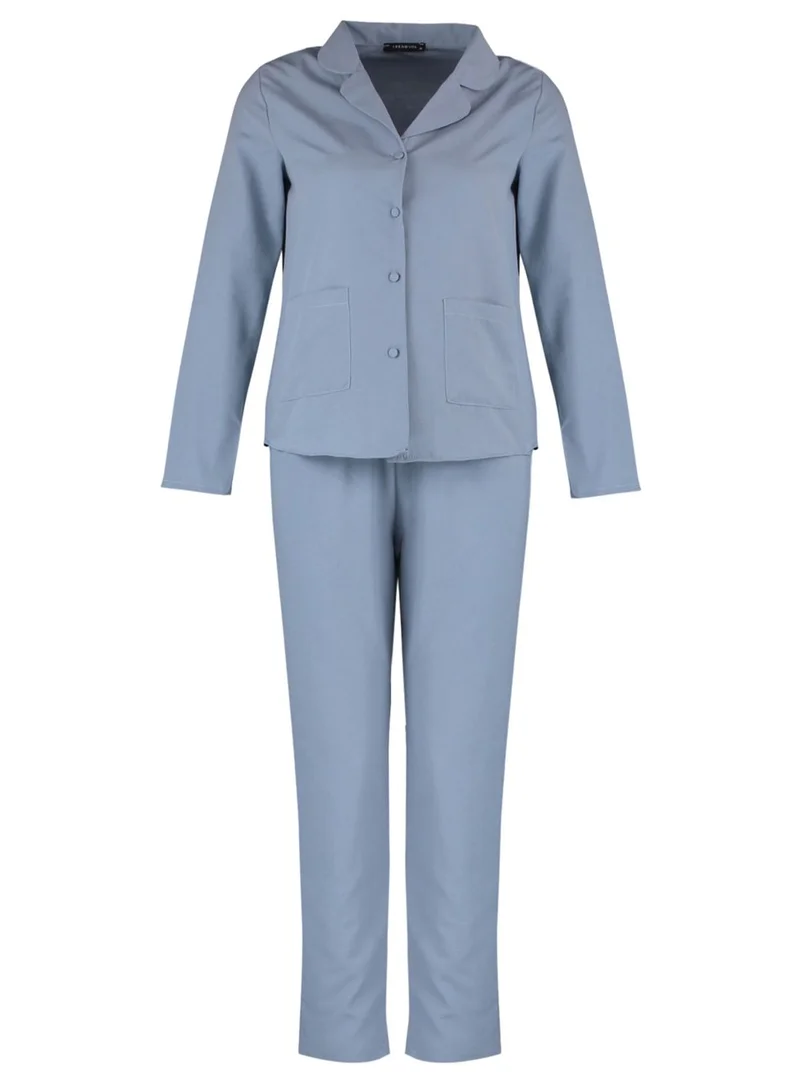 trendyol Collar Detailed Top & Pajamas Set