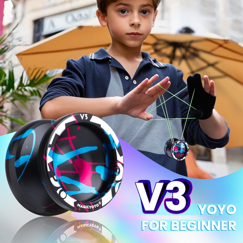 MAGICYOYO V3 Yoyo Professional Responsive Yoyo for Kids, Unresponsive Yo yo for Adults, Metal Professional Yoyos + 12 Yo yo Strings, Yo-Yo Accessory - Image 3