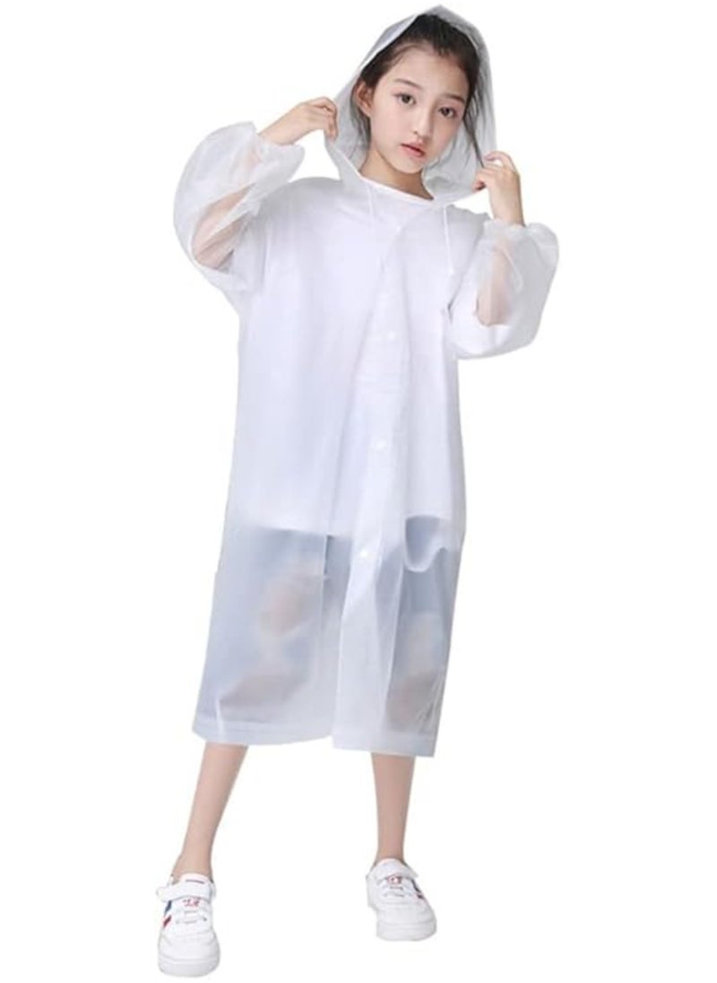 Festive Gallery Raincoat Rain Poncho for Kids, EVA Rain Poncho for Girl and Boy Reusable Raincoat Jacket Packable Raincoat for Family Fishing,Travel,Emergency (55X90cm)  - Image 1