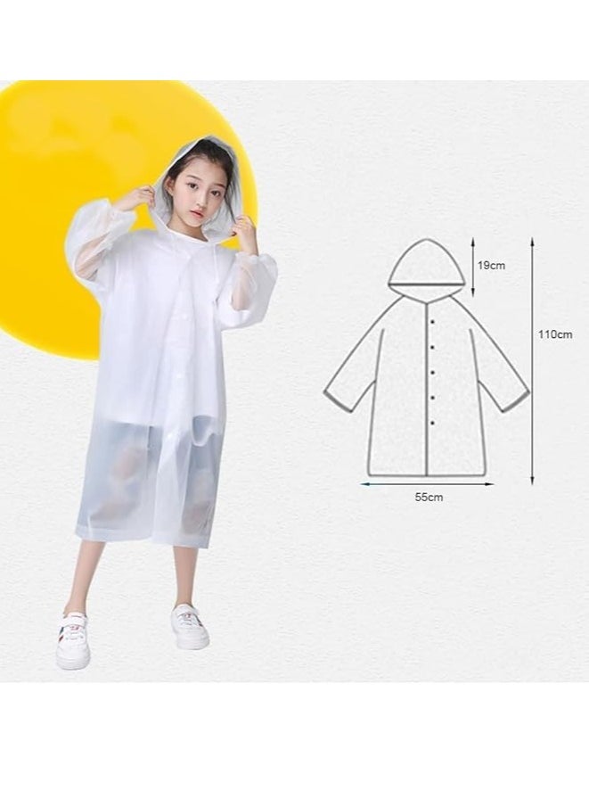 Festive Gallery Raincoat Rain Poncho for Kids, EVA Rain Poncho for Girl and Boy Reusable Raincoat Jacket Packable Raincoat for Family Fishing,Travel,Emergency (55X90cm)  - Image 2