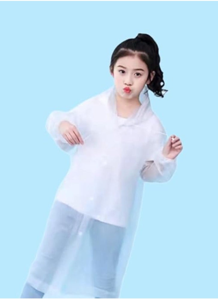 Festive Gallery Raincoat Rain Poncho for Kids, EVA Rain Poncho for Girl and Boy Reusable Raincoat Jacket Packable Raincoat for Family Fishing,Travel,Emergency (55X90cm)  - Image 4