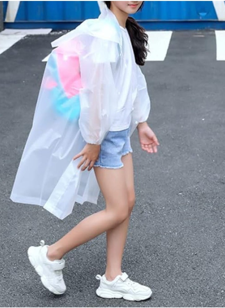 Festive Gallery Raincoat Rain Poncho for Kids, EVA Rain Poncho for Girl and Boy Reusable Raincoat Jacket Packable Raincoat for Family Fishing,Travel,Emergency (55X90cm)  - Image 5