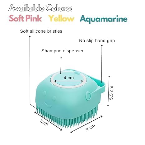 Body Scrubber with Soap Dispenser Brush, Silicone Exfoliating Brushes, Soft Body Exfoliator, Bath Loofah for Babies, Kids, Women, Men and Pets (Multicolor) - Pack of 1 - Image 5