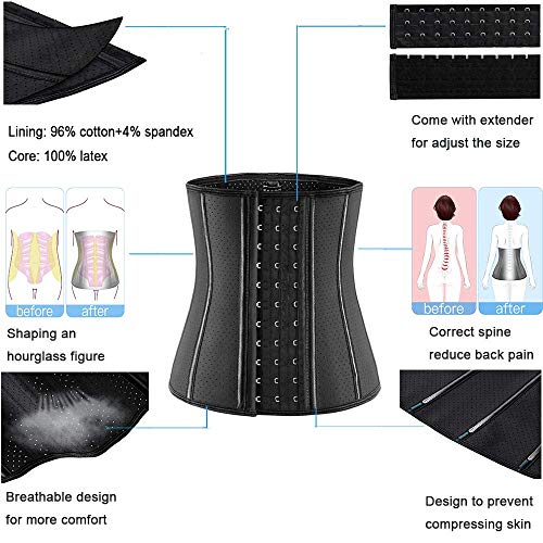 ECOWALSON Waist Trainer for Women - 9/25 Steel Bones & Additional Extender Cincher Corset for Hourglass body Shaper - Image 5