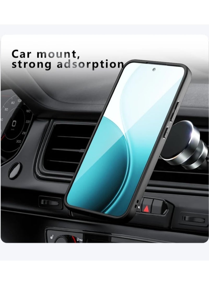general OPPO Reno14 F 5G Magnetic Case Matte Matte Translucent Black Case Anti-Yellowing Airbag PC+TPU Shockproof Protective Back Case OPPO Reno 14F - Image 5