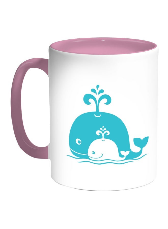 Be A Friend Printed Coffee Mug Blue/White/Pink 11ounce