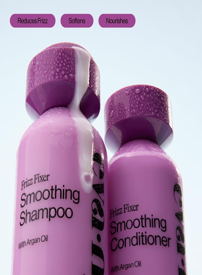 Eva NYC Anti-Frizz Shampoo and Conditioner Set with Argan Oil + Sunflower Seed Oil - Soft, Shiny, Nourished Hair - Frizzy, Medium to Thick Types - Sulfate-Free - Vanilla Scent - 10 fl oz (Pack of 2) - Image 2