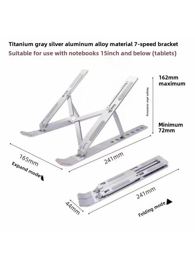 Laptop Bracket N3 Aluminum Alloy Bracket Office Online Class Gift Tablet PC Bracket-Color:Silver-Applicable Size:Big M3 - Image 1