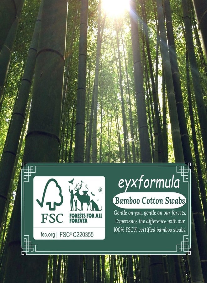Eyxformula 800 Count Pointed Cotton Swabs - FSC Certified Double Precision Tip Cotton Swabs with Sturdy Bamboo Sticks in Case - Lint-Free Pointy Applicator for Makeup, Personal Care, Nails and Crafts - Image 2