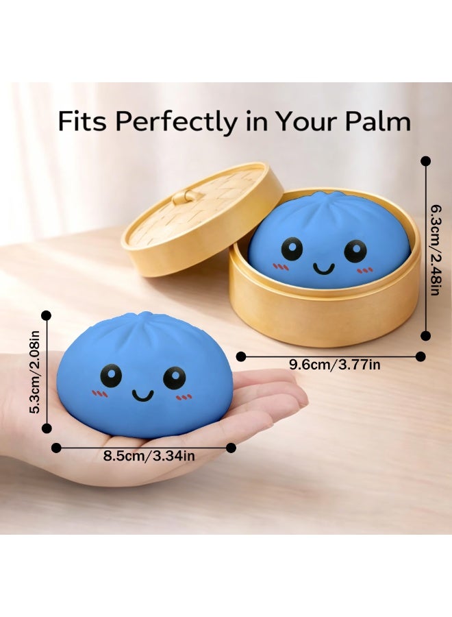 TOP ONE Dumpling Squishy Dumpling Stress Ball Steamed Stuffed Bun Stress Relief Squeezing Bun Toys For Halloween Project Tricking People Kid Playing - Image 4
