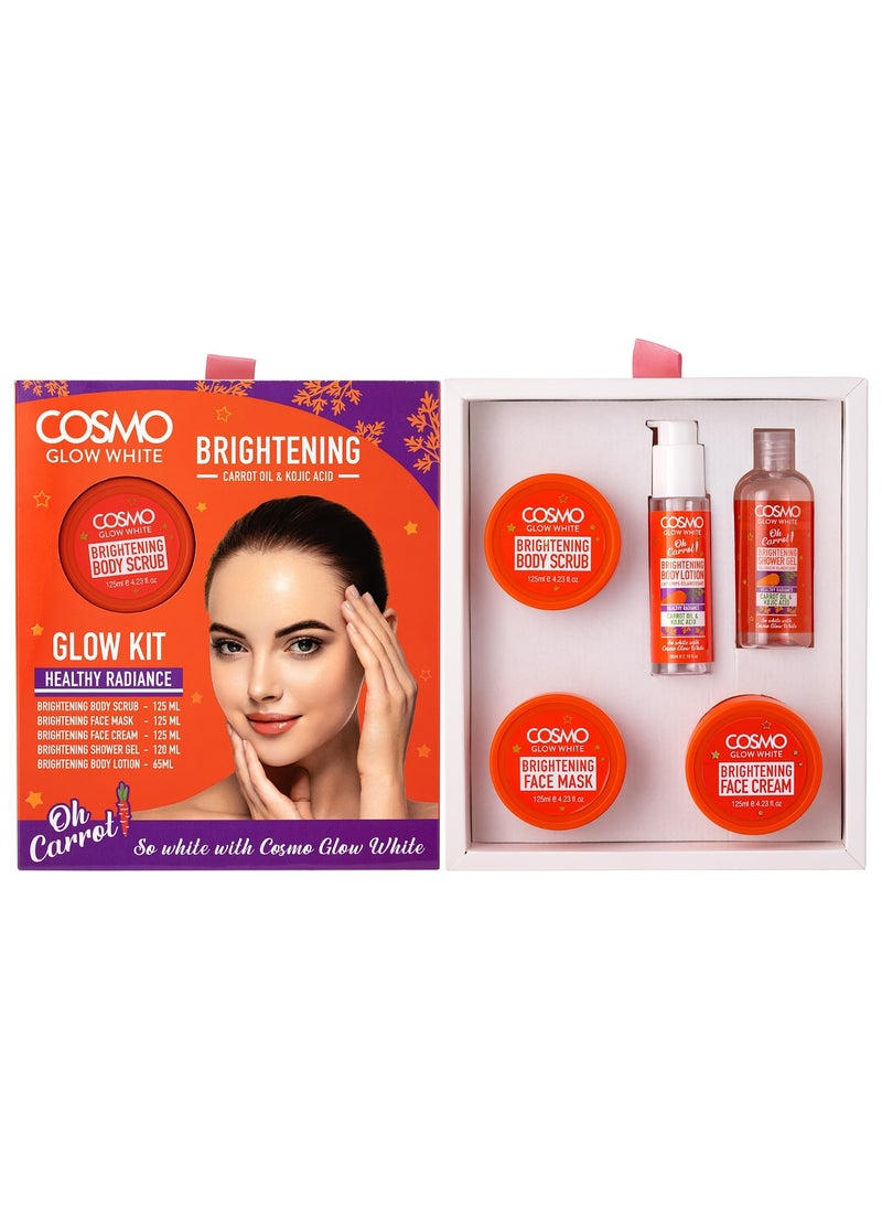 COSMO A Brightening Kit Consisting Of 5 Skin And Body Care Products With Carrot Oil And Kojic Acid  - Image 3
