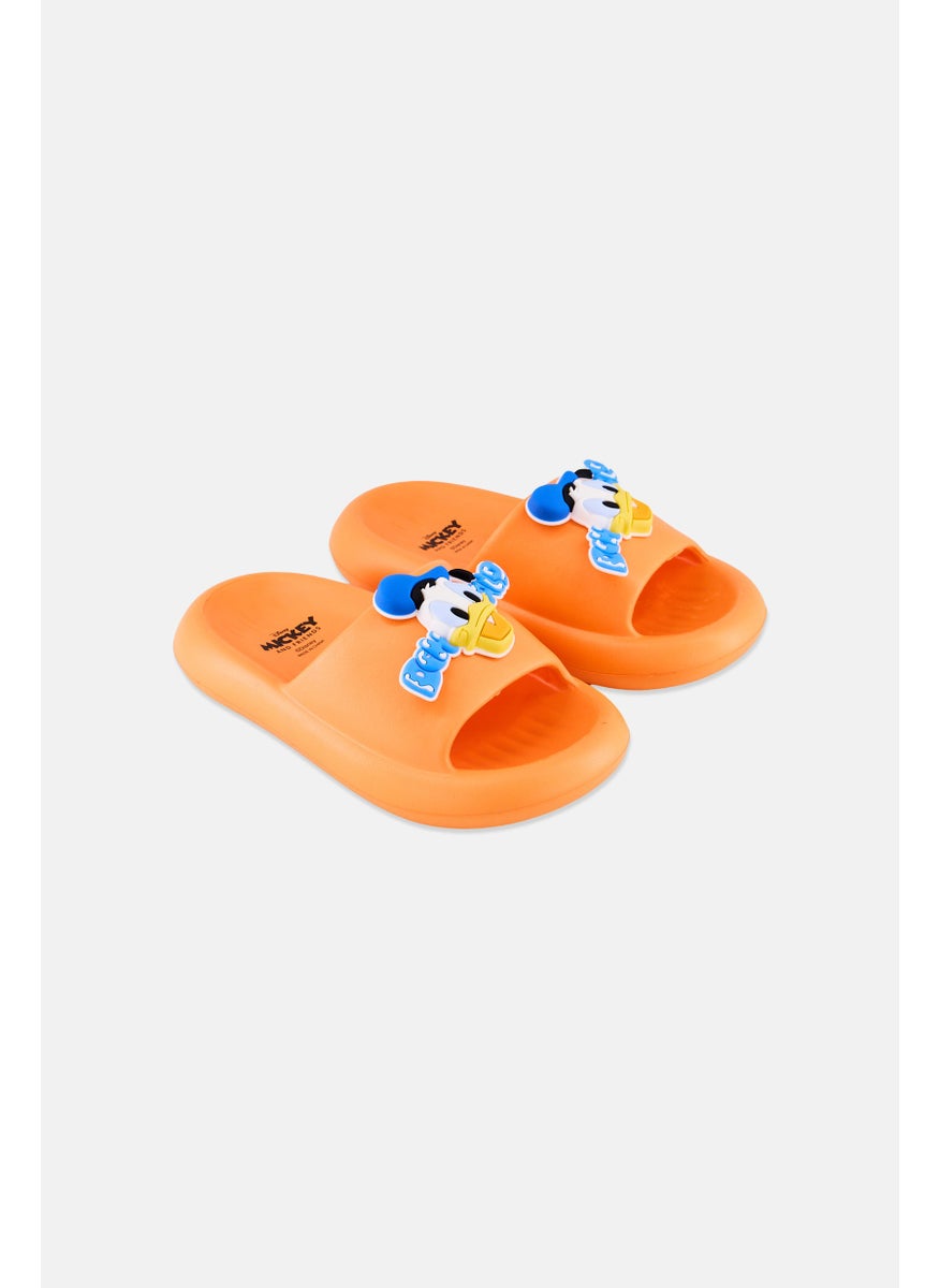Disney Kids Boy Slip On Slipper, Orange  - Image 1