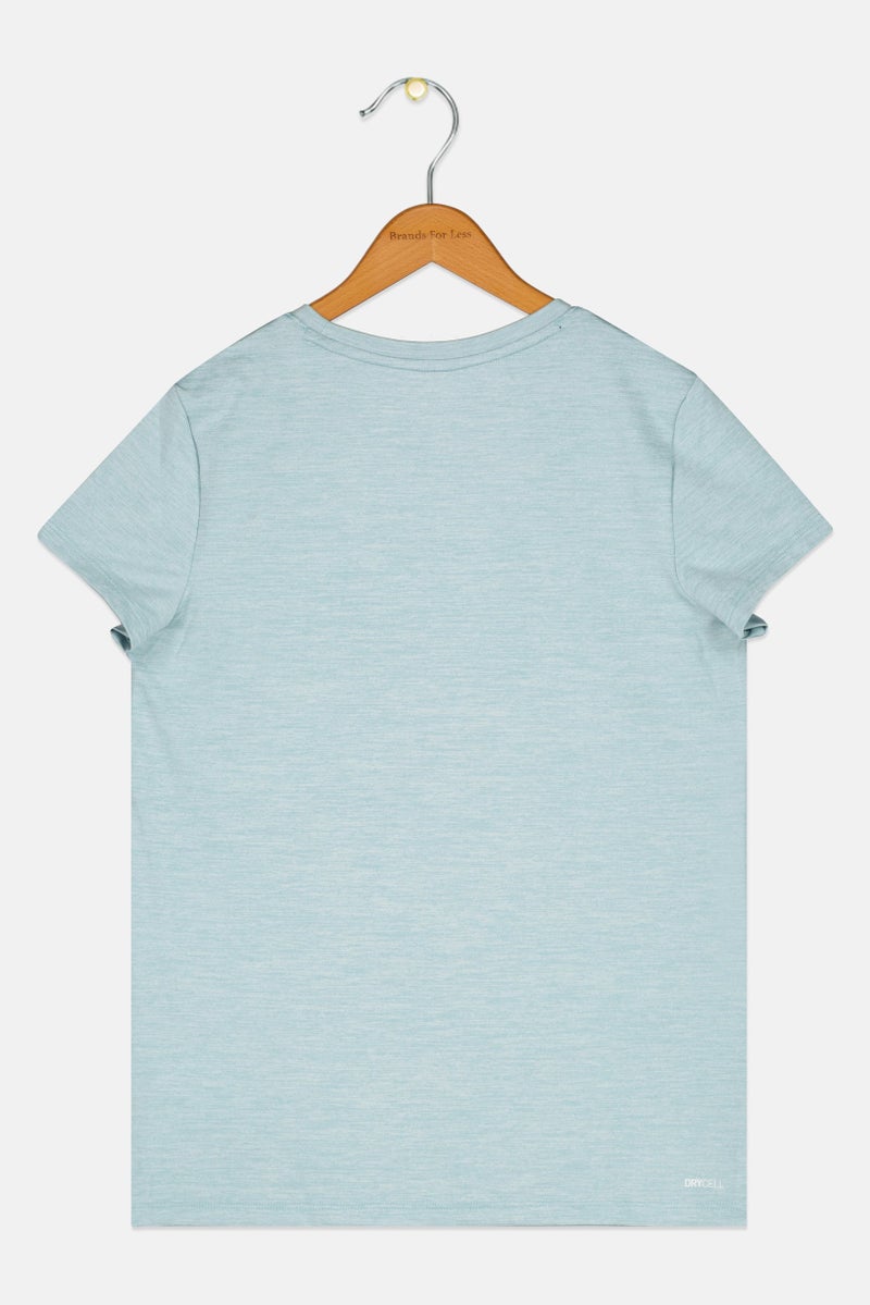 PUMA Kids Girl Sportswear Fit Short Sleeve Training T-Shirt, Turquoise - Image 2