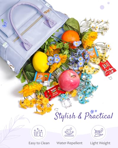 GLORIEROO Deluxe Insulated Lunch Box Bag Women - Leakproof Waterproof Cooler with Multi Pockets Removable Strap for Work Picnic - Teacher Mothers Day Christmas Birthday Gifts - Image 2